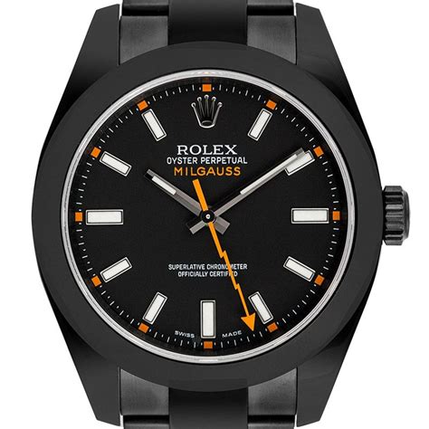 replica rolex milgauss orange black|rolex milgauss black bezel.